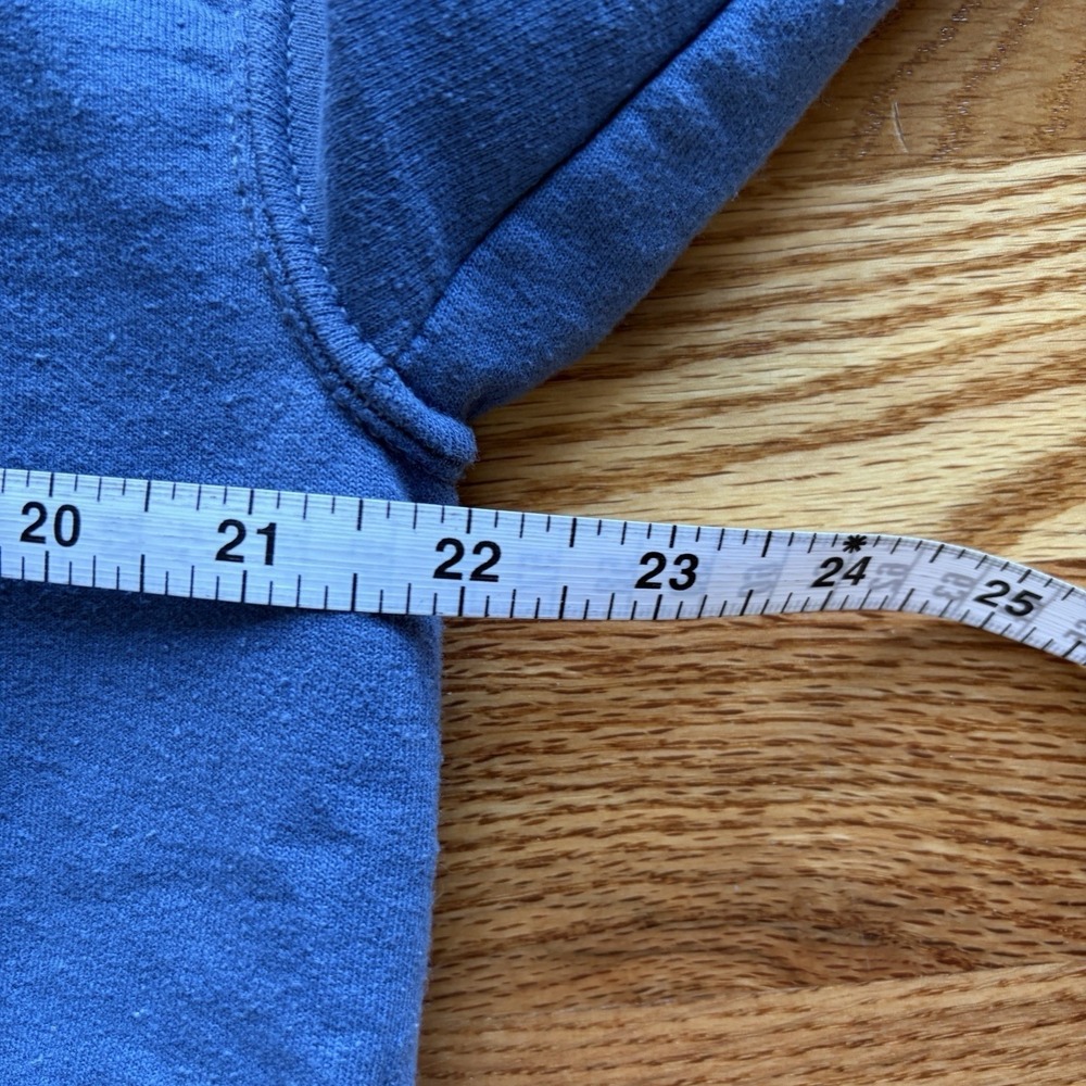 Lonely Ghost Hoodie Large Blue Want To Go For A Walk Puff Print Streetwear Indie - Picture 15 of 16